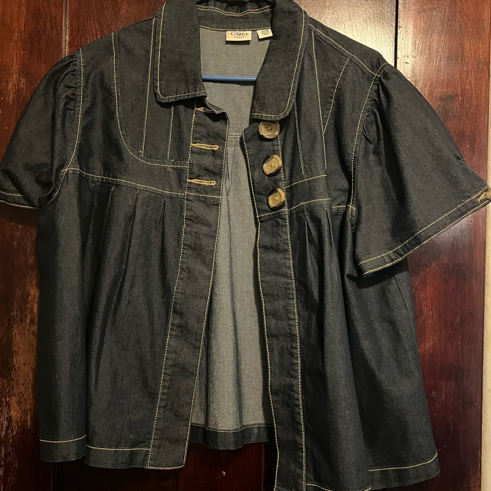 Short Sleeve Blue Jean Jacket